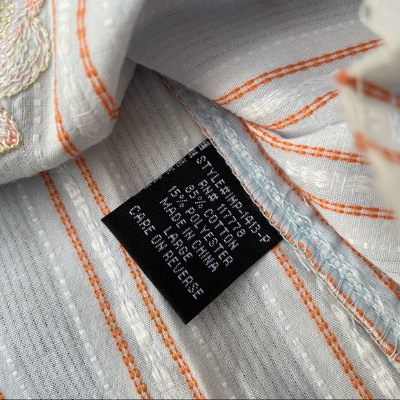 NWT AZIZ Embroidered Shirt L - Picture 7 of 12